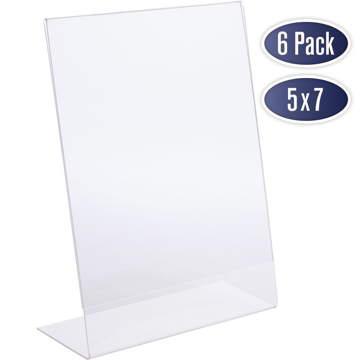 12 Pack 12 Pack + 7x5 Inch Clear Acrylic Slanted Back Horizontal Picture Frame 5x7 Inch Clear Acrylic Slanted Back Vertical Picture Frame Photo Booth Frames