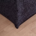 thumbnail image 6 of Balsa Circle Black Round Fitted Cocktail Table Cover Crushed Velvet Tablecloth Party Events Decorations Supplies, 6 of 8