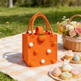 thumbnail image 5 of MORESEC Home Felt Easter Carrot Treat Bag Candy Pouch Orange Shape Party Favor for Egg Hunts Spring 9.1x9.1x4.7in, 5 of 6
