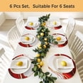 thumbnail image 5 of Red Marble Round 15 Inch Placemats Set of 6, Modern Ink Painting Art Abstract HeatResistant Non Slip Place Mats for Dining Table, Wipeable Braided Kitchen Table Mats for Housewarming, 5 of 9