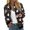 Multicolor07, variant on Witch Print Jacket for Women Halloween Party Pilot Jacket Ghost Jackets Spooky Horror Print Windbreaker Green S