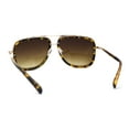thumbnail image 4 of Mens Large Double Bridge Racer Rectangle Sunglasses Gold Tortoise Brown, 4 of 4