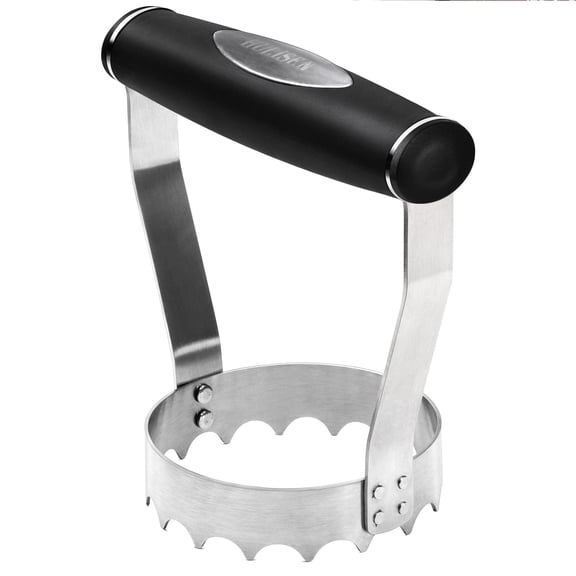 HULISEN 3 inch Cutlery Serrated Food Salad Chopper with Grip Handle