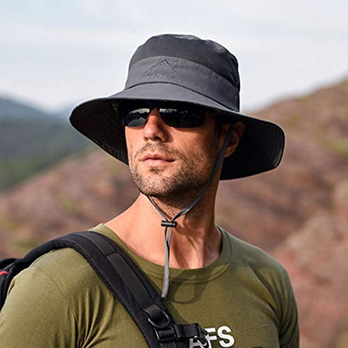 Fishing Hat for Men & Women Outdoor UV Sun Protection Wide Brim Hat with Face Cover & Neck Flap 
