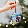 thumbnail image 6 of Genshin Impact Christmas Round Ornament Glass Circular Pendant Smooth Hanging Decoration for Home, Office & Christmas Tree, 6 of 8