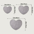 thumbnail image 7 of Unique Bargains Heart Shaped Chenille Bath Rugs Soft Shaggy Bath Mat Grey 20" x 24", 7 of 7