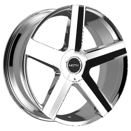 1 X Motiv 439C 24X9.5 6X135/6X5.50 87.1 Hub  25 Offset Chrome Wheel Rim