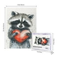 thumbnail image 4 of 500 pcs Love Of Little Raccoon 500 Piece Vibrant Jigsaw Puzzle,Unique Artwork For Animal,Challenging Brain Exercise,Enchanting Animal Raccoon Modern Art Wooden Puzzles,For Raccoon Enthusiast Gift, 4 of 6