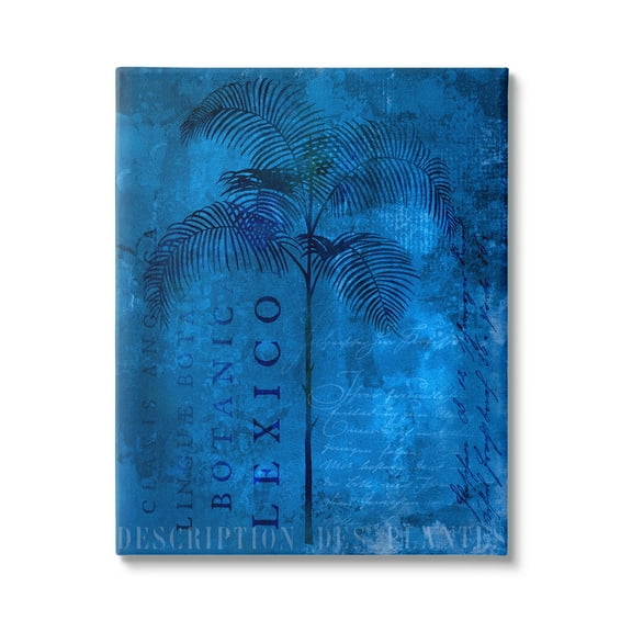 Stupell Modern Botanical Palm Collage Landscape Painting Gallery Wrapped Canvas Print Wall Art