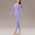 thumbnail image 5 of FUZHIQ Thermal Underwear for Women Long Johns with Lined Base Layer Women Cold Weather Top Bottom, 5 of 6