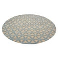 thumbnail image 3 of Rugsotic Carpets Hand Tufted Wool Eco-Friendly Area Rugs - 10'x10', Round, Gold Blue, Modern Contemporary Design, High Pile Handmade Anti Skid Rugs for Living Room, Bed Room (K00723), 3 of 6