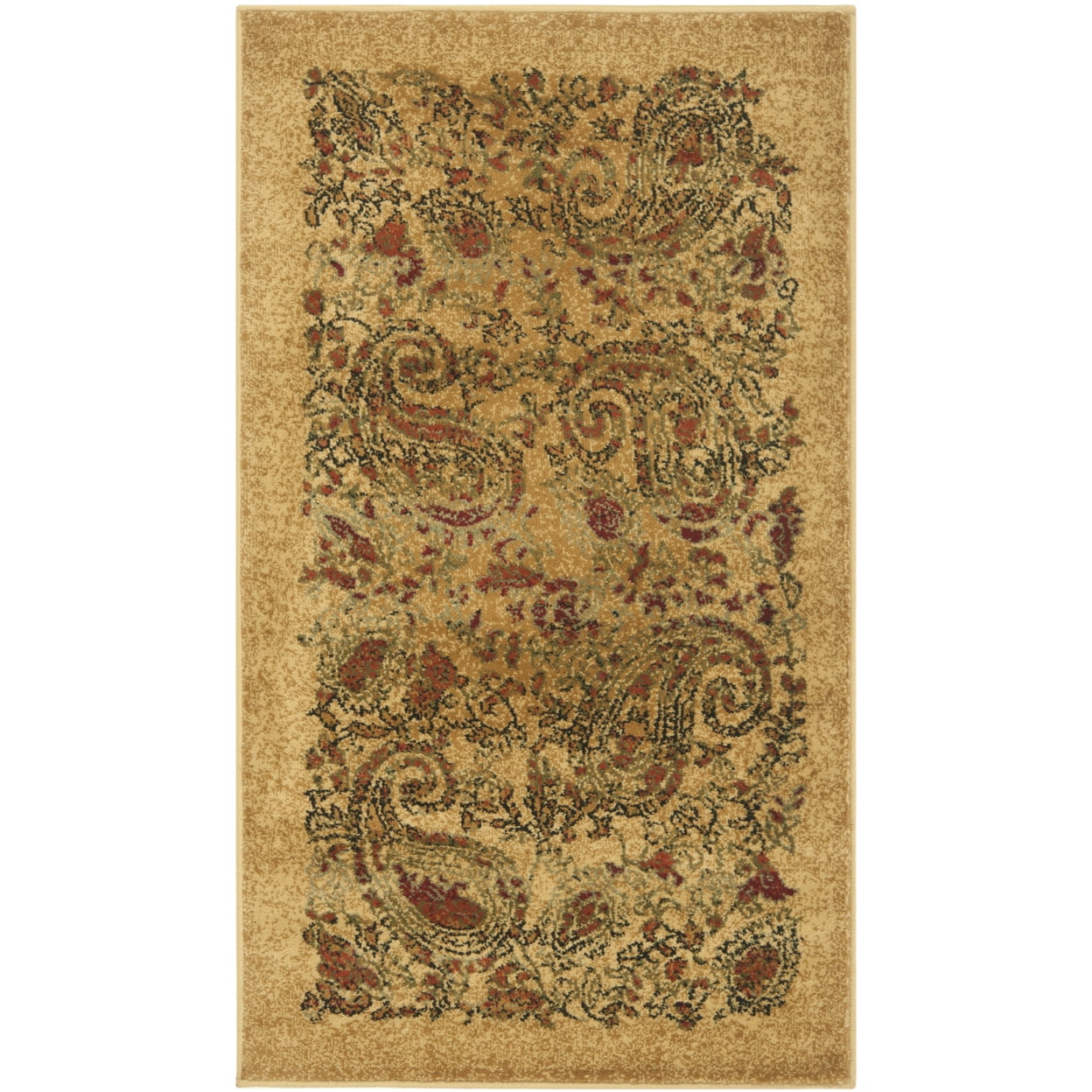 SAFAVIEH Lyndhurst Julia Traditional Floral Runner Rug, Beige/Multi, 2'3" x 22'
