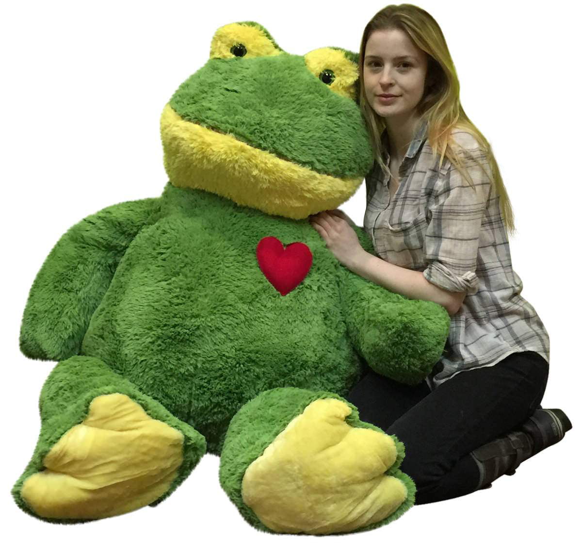 Plush Giant Frog Stuffed Animal Soft Toy 22 Inches Large Green 