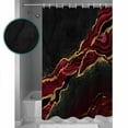 thumbnail image 3 of Black Gold Marble Shower Curtain Set ，Waterproof Fabric Shower Curtains Rose Red Luxury Modern Abstract Texture Shower Curtains for Bathroom,Bathroom Decor 54x"78", 3 of 6