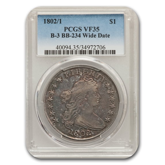 1802 Draped Bust Dollar VF-35 PCGS