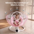 thumbnail image 5 of HARPPA Baby Swing for Girl with Remote Control, 5 Sway Speed, 10 Lullabies, Pink, 5 of 10