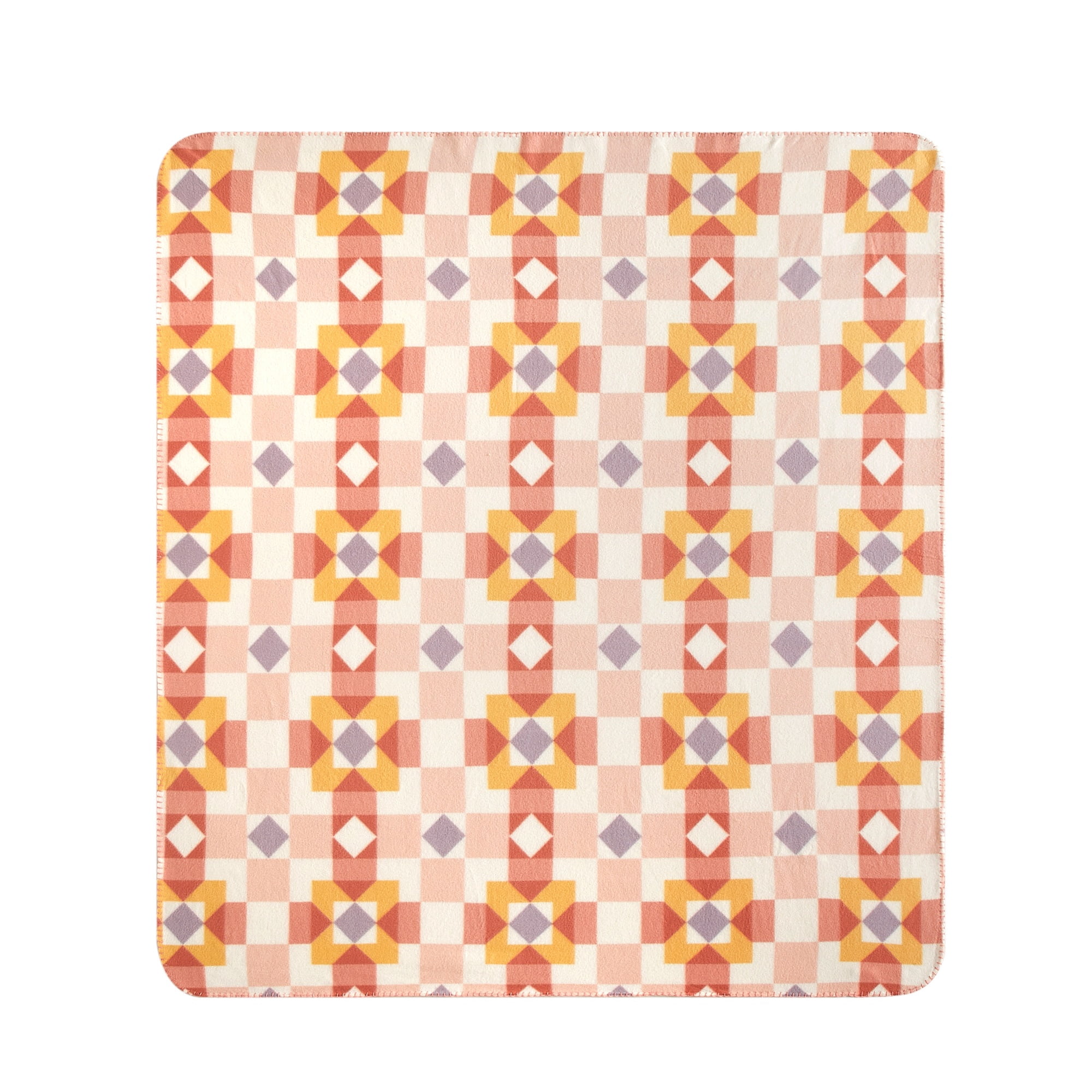 Mainstays Fleece Throw Blanket, Geometric Pattern, 50 in x 60 in