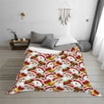 thumbnail image 6 of KLL Santa Claus bells Snowman Print Fleece Throw Blanket, Horizontal Fleece Bedding Cute Soft Blankets Comfy Fleece Flannel Plush Home Decor for Couch & Bed -40"x30", 6 of 9