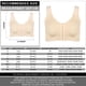 thumbnail image 4 of Sujetador deportivo Sunloudy para mujer, camiseta sin mangas con relleno de pecho bajo de color sólido, ropa interior de yoga corta con hebillas frontales elásticas Sunloudy Sostén S, M, L, XL, XXL, XXXL, XXXXL, XXXXXL, 4 of 9