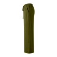 thumbnail image 6 of Endives Women's Wide Leg Pants Textured Elastic High Waisted Solid Color Flared Elegant Casual Pants Green, 6 of 7