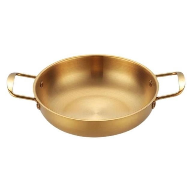 Olla de acero inoxidable para mariscos y arroz, sartén para Paella, platos para aperitivos de Picnic, utensilios de cocina, ollas secas con mango para Cocina