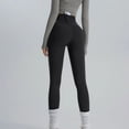 thumbnail image 5 of Women's Yoga Leggings with Phone Pockets, Built-in Mobile Phone Storage, High Waist Workout Leggings, Casual Sporty Outdoor Pants for Spring Summer Daily Wear Black L, 5 of 5