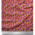 thumbnail image 1 of Soimoi Pink Cotton Voile Fabric Peony & Anemone Floral Print Fabric by Yard 56 Inch Wide, 1 of 3