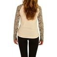 thumbnail image 3 of Aeropostale Womens Floral Raglan Graphic T-Shirt, Off-White, Juniors, Small, 3 of 4