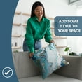 thumbnail image 4 of Americanflat 18"x18" Abstract Marble Design Throw Pillow with Premium Polyester - White and Blue, 4 of 8