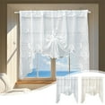 thumbnail image 7 of Nylon Lace Curtains, Window Screen Curtain, Elegant Ruffled Bow Folds, Translucent Light Filtering, Easy Installation and Maintenance, Suitable for Living Room Kitchen Bedroom Partition, 7 of 7