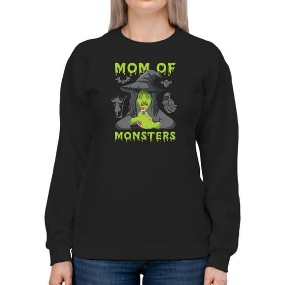 Mom Of Monsters. Funny Quote. Sweatshirt Women -Image by Shutterstock, Female Large