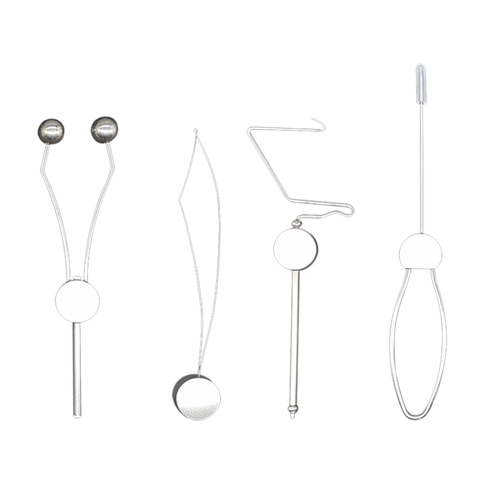 Nishiyuenyi 4Pcs Fly Tying Tools Combo Kit, Wire Threader Outdoor Knot Finisher Professional