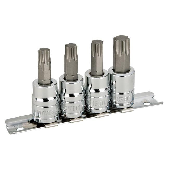 Powerbuilt 4 pc 3/8in Drive Star Bit Socket Set 640316