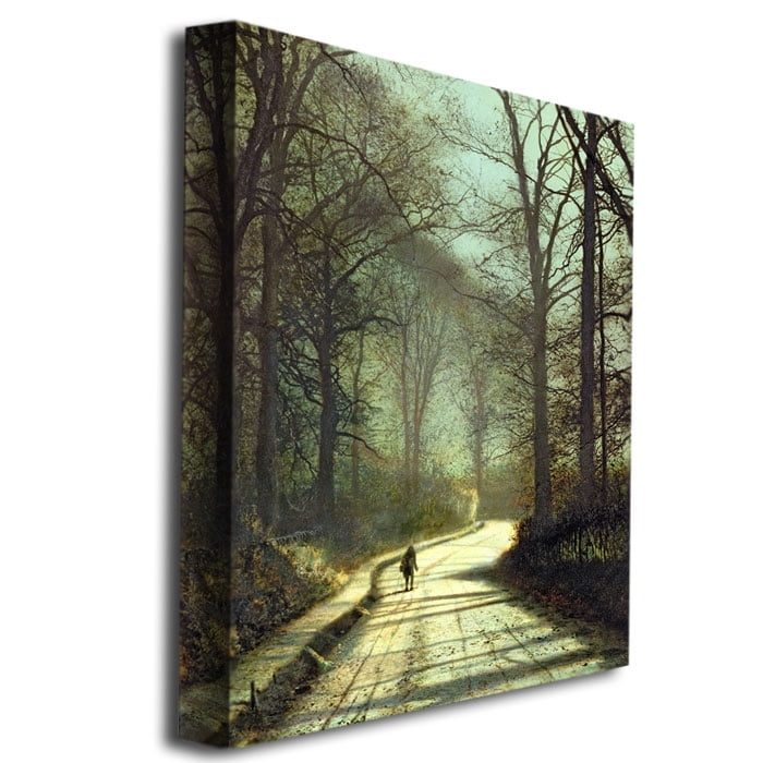 Trademark Fine Art "Moonlight Walk" Canvas Art by John Grimshaw