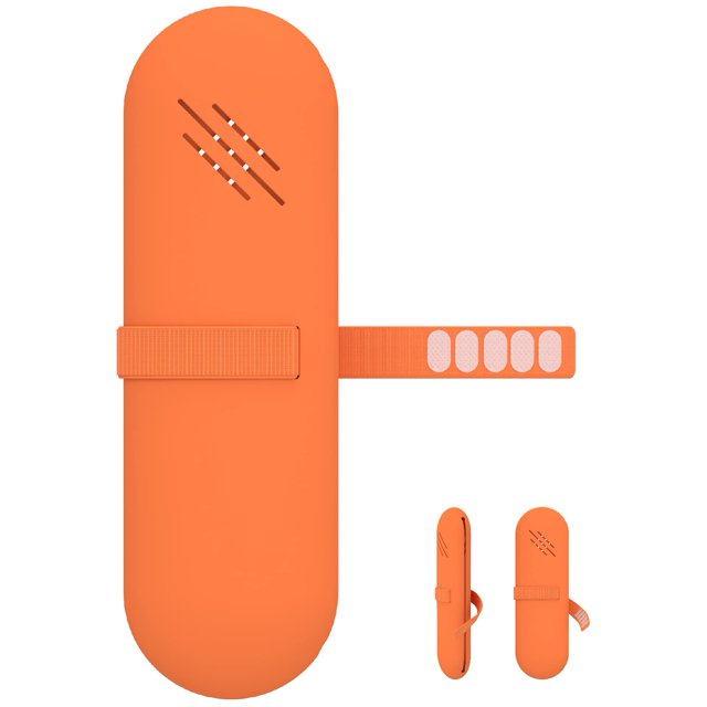 Soporte para brochas de maquillaje JDZJUCHU Travel Silicone Orange