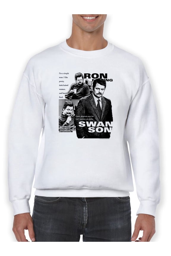 Ron Swanson! Sweatshirt Men Parks And Recreation, Male 3X-Large