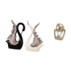 thumbnail image 5 of Figuras de cisne, escultura de cerámica y estatua abstracta de pareja, figura creativa de resina para escritorio, estantería, aniversario, librería, d, 5 of 8