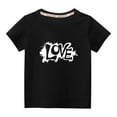 thumbnail image 2 of Wavsuf Kids T-Shirts for Boys Summer Printed Crew Neck Casual Black Shirts Size 7-8 Years, 2 of 5