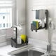 thumbnail image 2 of Organizador de fregadero, escurridor de paños de cocina para uso en pared y encimera para cocina o baño, diseño de fondo hueco, escurridor extraíble, soporte de esponja de acero inoxidable, diseño, 2 of 5