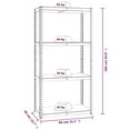 thumbnail image 4 of vidaXL 4-Layer Shelves 5 pcs Anthracite Steel&Engineered Wood, 4 of 5
