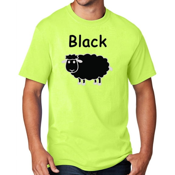 Men's Black Sheep of the Family T-shirt, XL Neon Yellow