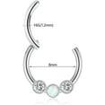 thumbnail image 3 of FFIY Septum Jewelry 16G Septum Ring Septum Piercing Unique Design Daith Piercing Jewelry 316L Surgical Steel Clicker HOPP Segment Hinged Nose Rings Hoop Cartlidge Helix Rook Earrings, 3 of 3