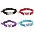 thumbnail image 1 of SHISUYAN 4Pack Polyester Cat Collar with Adjustable Size and Bell for Jogging, 1 of 8