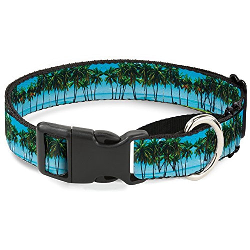 buckle-down mgc-w31280-l landscape beach palm trees martingale dog collar
