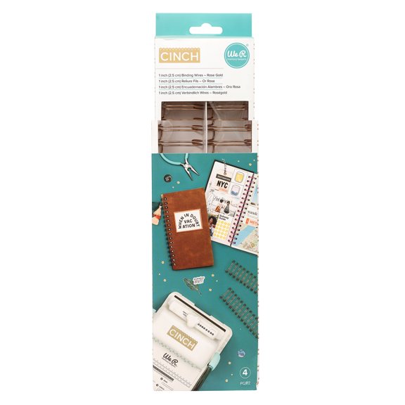 Cinch Wires 1" 4/Pkg-Rose Gold