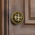 thumbnail image 3 of GlideRite 1-1/4 in. Round Braided Cabinet Knob, Antique Brass, Pack of 25, 3 of 5