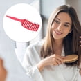 thumbnail image 6 of 1Pc Wide Curved Vented Hair Brush Detangle Brush for Tangles and Knots for Men and Women Rose Red, 6 of 7