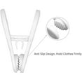thumbnail image 2 of HEMOTON 25 Pcs White Plastic Clothes Clips for Drying Non Slip Lightweight Utility, 2 of 8