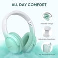thumbnail image 4 of Gankoii Auriculares inalámbricos, Bluetooth con micrófono, audio de alta fidelidad, tiempo de reproducción de 60 horas, control táctil, plegables y ligeros, auriculares supraaurales para niñas y mujer, 4 of 5