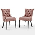 thumbnail image 3 of Modway Regent Tufted Performance Velvet Dining Side Chairs - Set of 2 in Dusty Rose, 3 of 11